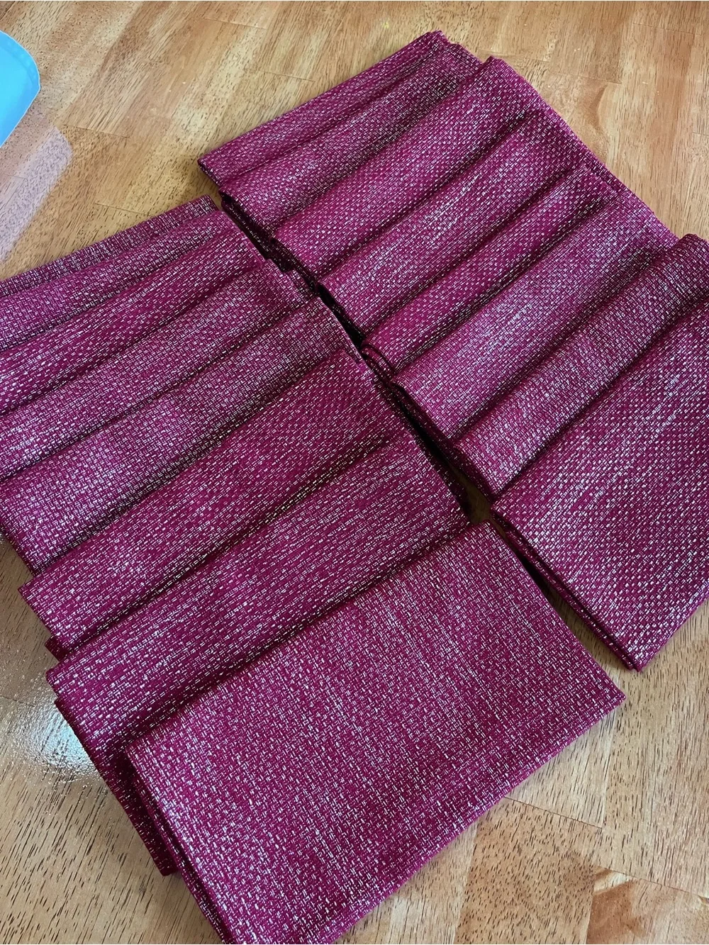 Threshold Red & Silver Cloth Napkins - Set of 16